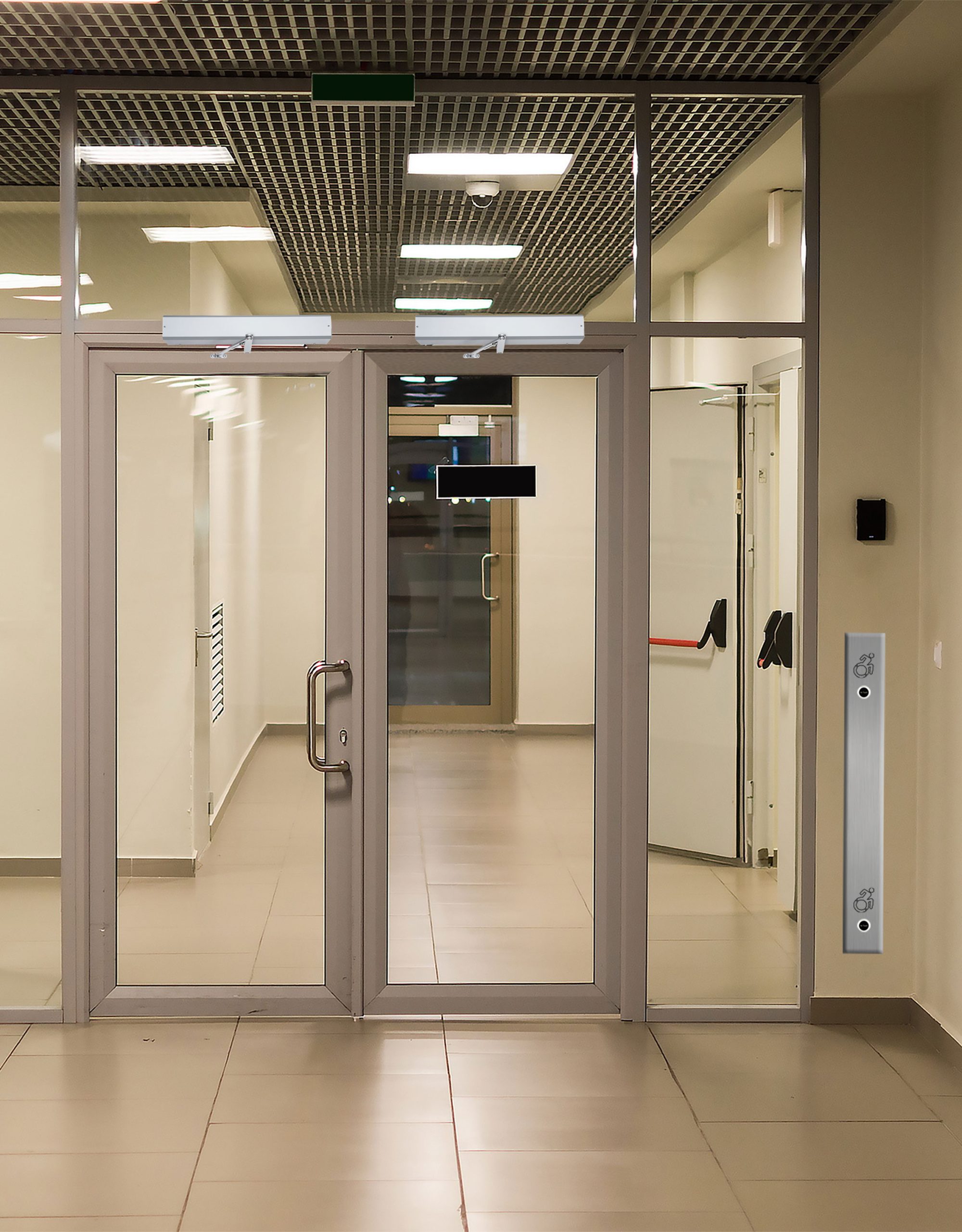 130 System low energy operator Installed in Airport security doors