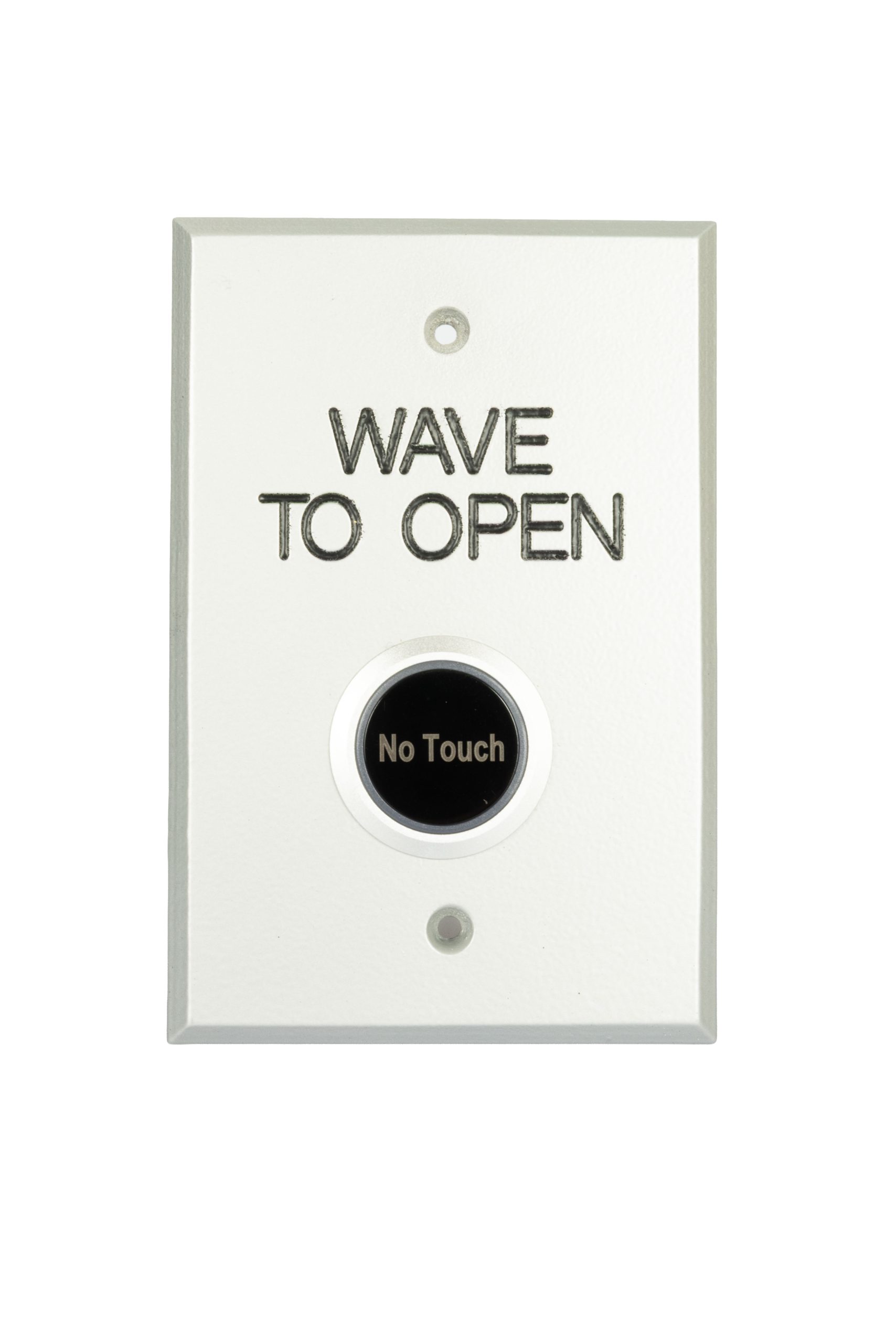 F117 touchless actuator switch wall plate with wave-to-open sensor button