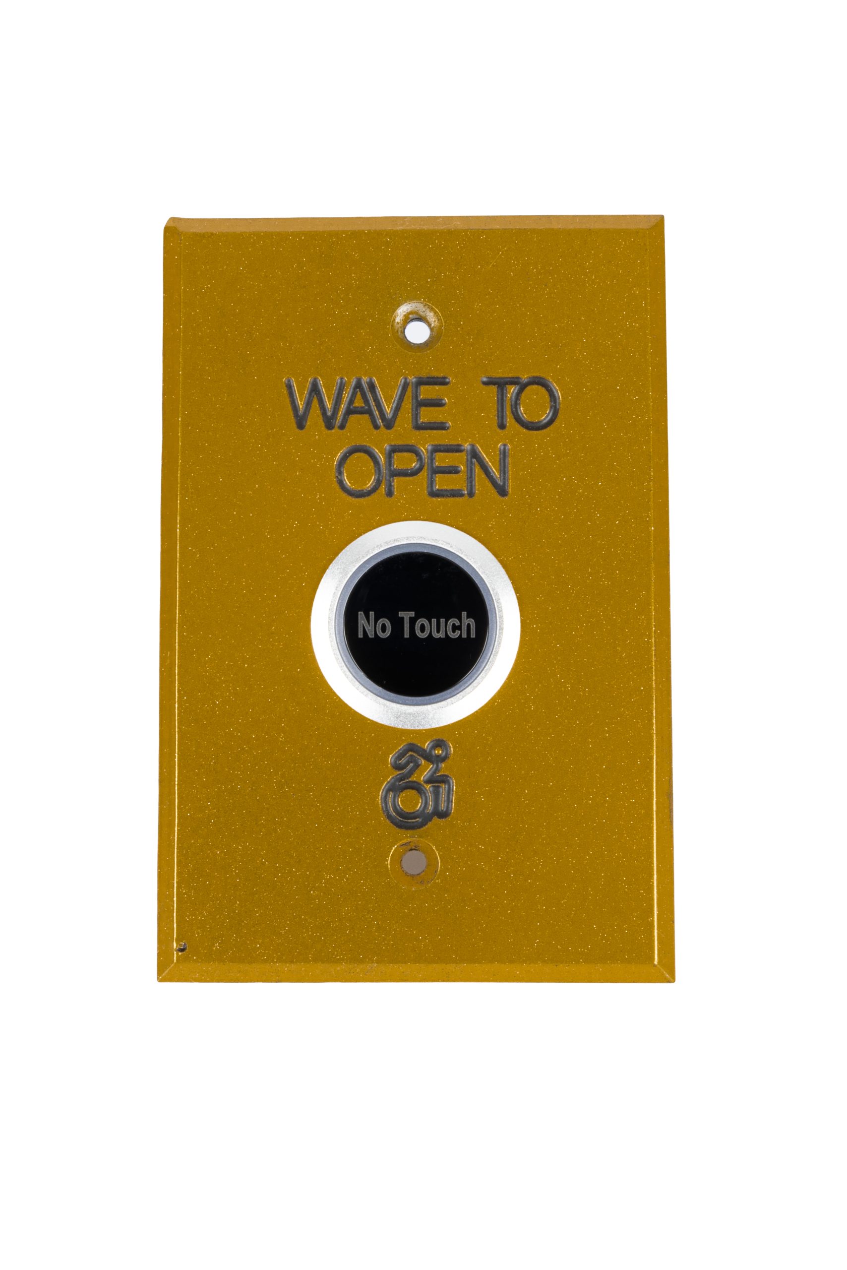 F117 touchless actuator switch wall plate with wave-to-open sensor button
