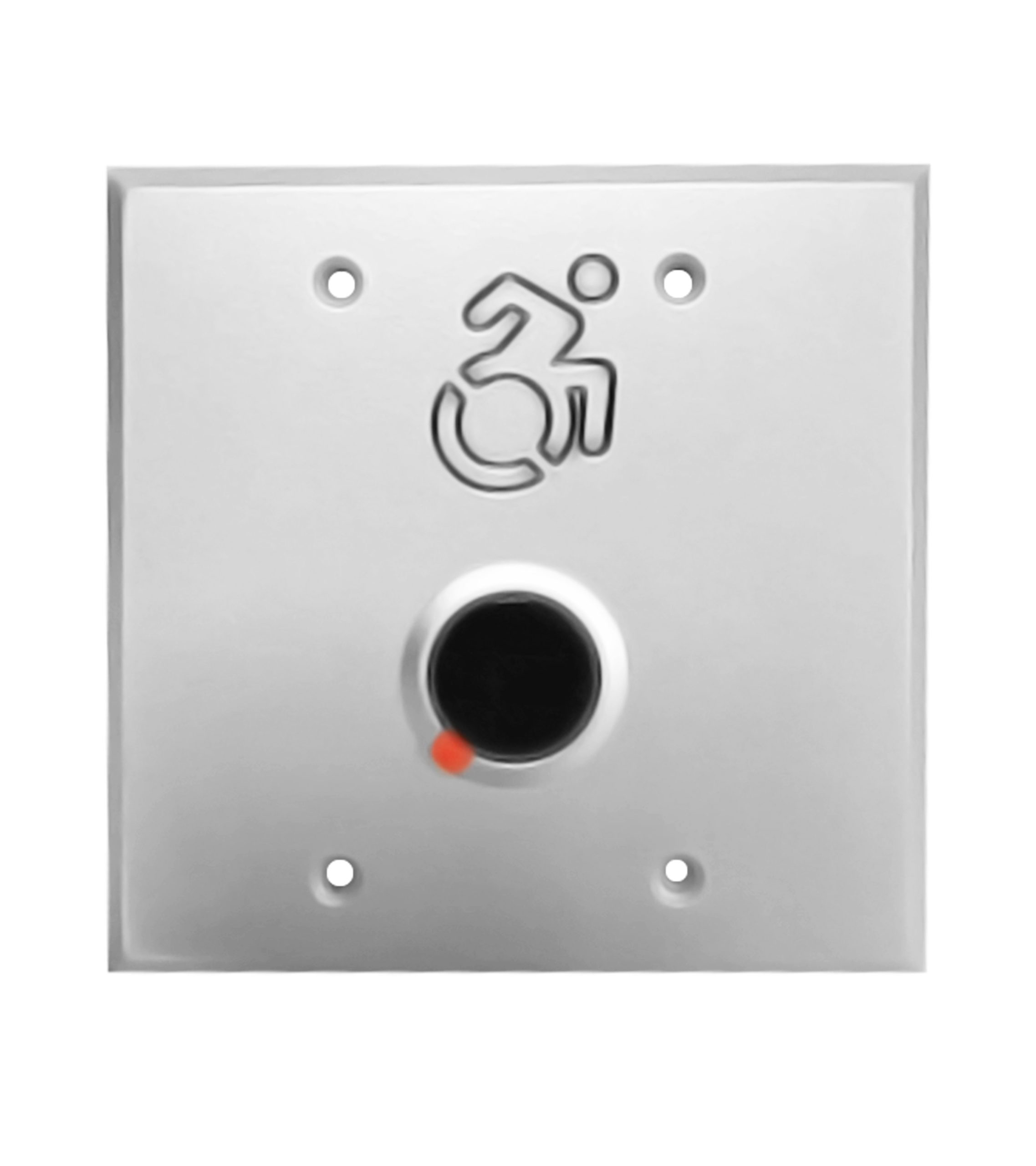 Hands-free wave-to-open sensor switch for automatic door activation and ADA-compliant access control.